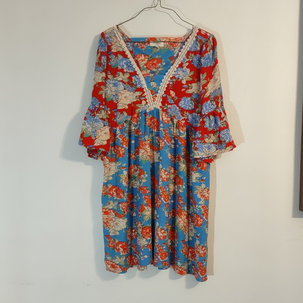 Umgee blue and red dress